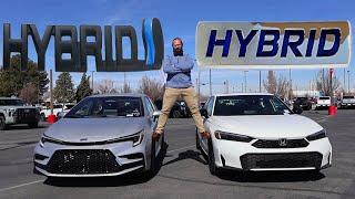 Is The Toyota Hybrid Worse?!? (2025 Toyota Corolla Hybrid vs 2025 Honda Civic Hybrid)