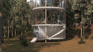 World's most stylish tree house! Designers' three-storey glass creation is super chic