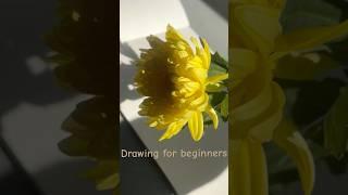 Draw a flower / Easy  #viralart #tutorialart #artist #watercolor #painting #shortvideo #aesthetic