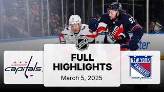 NHL Highlights | Capitals vs. Rangers - March 5, 2025