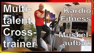 Multitalent Crosstrainer  Kardio - Fitness - Muskelaufbau [ Heimtrainer ] Gelenke schonen Syros Pro