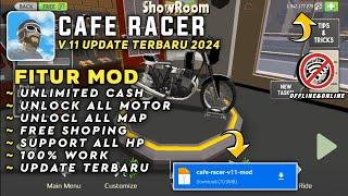 Game play Cafe Racer Mod Apk V 11 Update Terbaru 2024 Unlimited Cash Unlock All motor Free Shopping