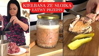 KIEŁBASA W SŁOIKU Z GALARETKĄ ŁATWY PRZEPIS. ZAPASY NA CIĘŻKIE CZASY LUB NA ZIMĘ. DOMOWA KONSERWA