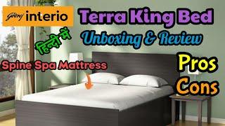 Godrej Interio Terra King Bed & Spine Spa Mattress Unboxing & Review गोदरेज इंटेरियो टेरा किंग बेड