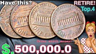 4 Ultra US One Cent Coin's Most Valuable Lincoln pennies worth a lot of money! Coins worth pennies!