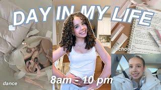 8am-10pm day in my life as a dancer doing online school  | *morning routine* *ballet* *homeschool*