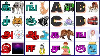 உயிரெழுத்துக்கள் || ஃ || க் ங் ச் ஞ் ட் ண் த் ந்|| English Alphabets || க ங ச ஞ ட || Tamil Alphabet