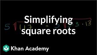 Simplifying square roots | Exponents, radicals, and scientific notation | Pre-Algebra | Khan Academy