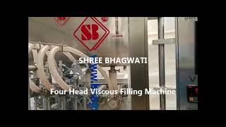 Four Head PLC Based Viscous Ghee, Cream, Sauce Filling Machine #liquidfillingmachine #shreebhagwati