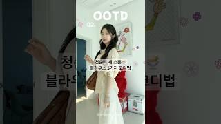 상견례 프리패스 블라우스 🫧 입자마자 청순미 세 스푼#블라우스코디 #코디 #데일리룩