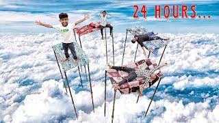 Living 24 hours on world's tallest bed challenge