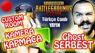 Pubg Mobile Canlı Yayın -Kamera KAPMACA - Custom Room - Turnuva