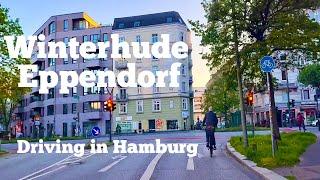 Driving in Hamburg *[Winterhude ️ Eppendorf]**[4K]*