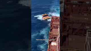 Why Do Many Containers Fall into the Sea?  #shorts #ocean #fyp #kontainer #containership