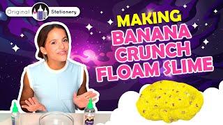 Make Banana Crunch Floam Slime and see it glow in the dark!