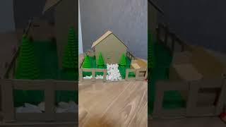 house with garden made of cardboard#shorts