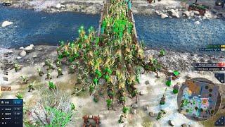 Age Of Empires 4 - Ayyubids vs Japanese - Unlimited Population Battle