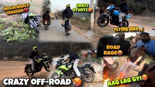 @aalyanvlogs1299 offroad gone wrongninja badly crashedbike ma aag lga di road rage  #roadrage