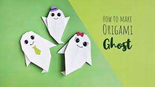 How to Make Paper Ghost | Halloween Crafts for Kids | Easy Origami Ghost