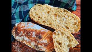 #نان #چيباتا #نان چيباتا با استارتر خمير ترش Ciabatta with sourdough starter