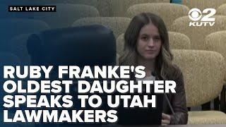 Ruby Franke's oldest daughter, Shari, speaks to Utah legislative committee about child influencers