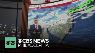 Rain, snow, wind and cold temperatures move into Philadelphia region