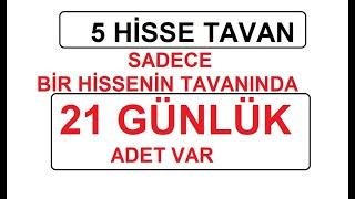 5 HİSSE TAVAN | SADECE BİR HİSSENİN TAVANINDA 21 GÜNLÜK ADET VAR | BİST BORSA HİSSE PARA ŞİRKET KÂR