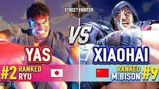 SF6  YAS (#2 Ranked Ryu) vs XIAOHAI (#9 Ranked M.Bison)  Street Fighter 6 High Level Gameplay