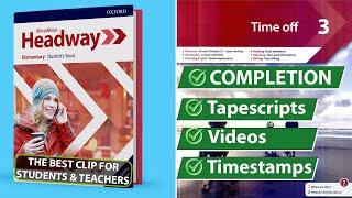 New Headway Elementary 5th Edition - Unit 3: Time Off || Student's Book