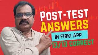 FIRKI MATHEMATICS TPD  COURSE POST- TEST ANSWERS || CORRECT ANSWERS || 13/13 MARKS