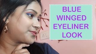 Blue Winged Eyeliner Makeup Tutorial | BeautyBites