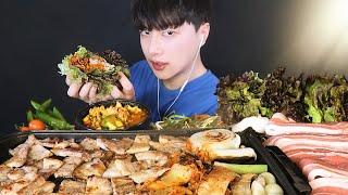 SUB)나오늘 삐져서 삼겹살 먹방 된장찌개 돼지폭식파티 개최 한식 집밥 먹방 PORK BELLY MUKBANG ASMR EATING SHOW サムギョプサル 리얼사운드