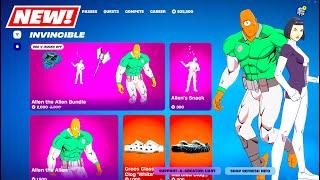 NEW Invincible Allen the Alien ITEM SHOP Bundle and FREE Skin Set Fortnite!