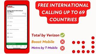 How Can I Make International Calls With Total By Verizon? Total By Verizon International Calling