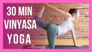 30 min Full Body Yoga Flow - Intermediate Vinyasa Yoga NO PROPS