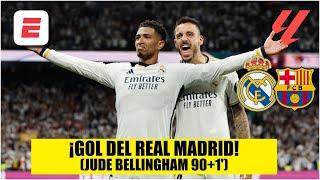 GOL DE BELINGHAM sobre el final DA LA VICTORIA al REAL MADRID en EL CLÁSICO vs BARCELONA | La Liga