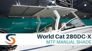 World Cat 280DC-X with SureShade Retractable Boat Shade