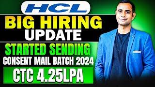 HCLTech Big Hiring Update | Started Sending Mail | CTC 4.25LPA