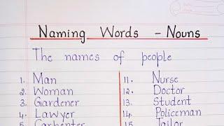 Naming Words - Nouns