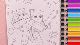 Minecraft Stave and Alex Coloring