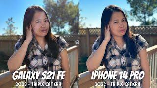 iPhone 14 Pro vs Samsung Galaxy S21 FE camera comparison! (Expensive vs Cheap!)