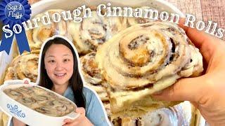 Soft & Fluffy Sourdough Cinnamon Rolls Recipe | No added yeast | No Egg | Sourdough discard recipe