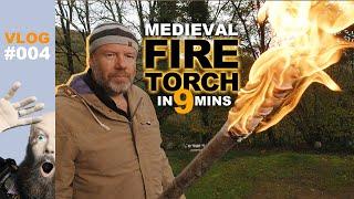 The Fire Torch | How to make a fire torch in 9 minutes - instruction video. Vlog #4