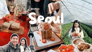 Slow Days in Seoul  | Strawberry season in Korea  Nami Island day trip & aesthetic cafes 