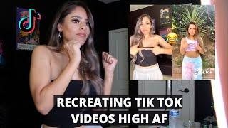 Recreating Tik Tok Videos High AF  + Stiiizy LIIIT Review | Queen Cyn