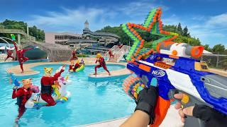 Nerf War | Water Park & Spa Battle 31 (Nerf First Person Shooter)