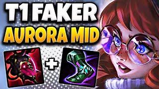 T1 Faker Aurora vs Yasuo [ MID ] Patch 25.1 Ranked Korea 