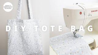 DIY tote bag beginners sewing tutorial(pattern free)