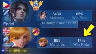 LOW WINRATE FANNY PRANK !! i showed my winrate after -Mobile legends