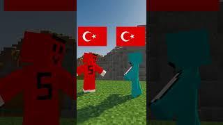 Minecraft'ta Ülkelere Göre Selamlaşma !! #shorts